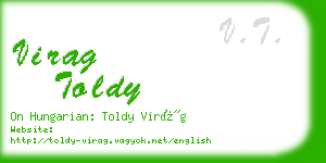 virag toldy business card